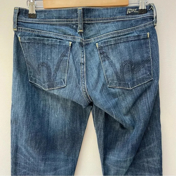 Citizens of Humanity Straight Cut Dark Indigo Blue Wash Denim Jeans Size 26 - Picture 6 of 13